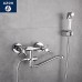 Azos Bidet Faucet Pressurized Sprinkler Head Brass Chrome Cold and Hot Switch Two Function Mop Pond Wash Balcony Round PJPQR017D - B07D1YNBQY